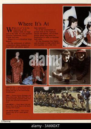 L'annuaire 'Aurean' 1986 de Richfield High School enregistre les élèves, les enseignants, l'athlétisme, les clubs et les événements importants de l'année scolaire 1985-1986. Banque D'Images