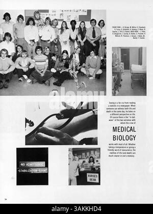 Blake Yearbook 1975, intitulé Bravura, présente un bilan des étudiants, des enseignants, des équipes sportives, des clubs et des événements importants de l'année 1974-1975, en mettant l'accent sur l'histoire afro-américaine et son impact culturel. Banque D'Images