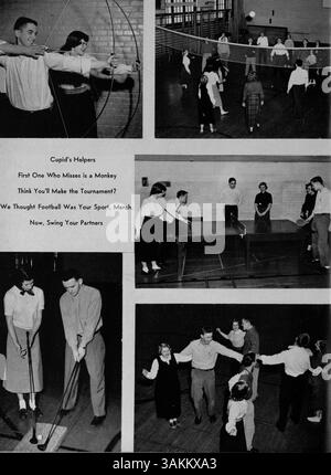 L'annuaire 'Hesperian' de 1950 de West High School présente des étudiants, des enseignants, des athlètes, des clubs et des événements scolaires importants de l'année scolaire 1949-1950. Banque D'Images