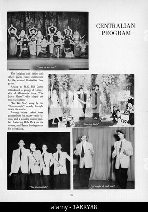 L'annuaire centralien 1955 de Central High School relate les étudiants, les enseignants, les clubs, l'athlétisme et l'histoire afro-américaine tout au long de l'année scolaire 1954-1955. Banque D'Images