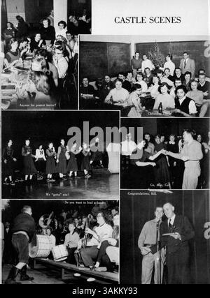 Cet annuaire « Centralian » 1955 met en lumière l'année scolaire 1954-1955 au Central High, documentant les élèves, les enseignants, les clubs, l'athlétisme, et l'histoire afro-américaine. Banque D'Images