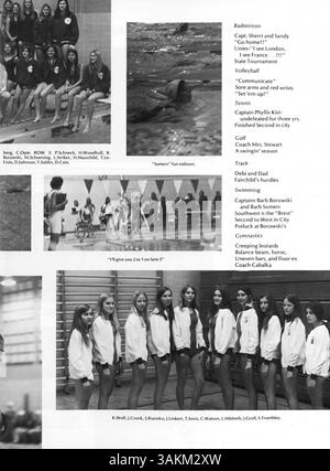 L'annuaire Wagistanian 72 de Southwest High School met en lumière les élèves, les enseignants, l'athlétisme, les clubs et l'histoire afro-américaine de l'année scolaire 1971-1972. Banque D'Images