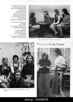 L'annuaire Wagistanian 72 de Southwest High School met en lumière les élèves, les enseignants, les clubs, l'athlétisme et l'histoire afro-américaine de l'année scolaire 1971-1972. Banque D'Images