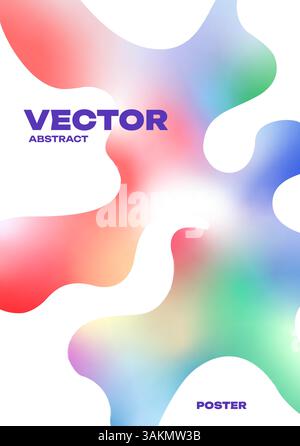 formes colorées de gradient de fluide sur fond blanc Illustration de Vecteur
