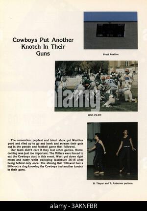 Hesperian, le West High Yearbook 1980, couvre l'année scolaire 1979-1980 avec des images et des descriptions d'élèves, d'enseignants, d'athlétisme et de divers événements scolaires. Banque D'Images