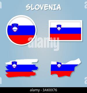 Carte de Croatie avec fond de drapeau croate Illustration de Vecteur