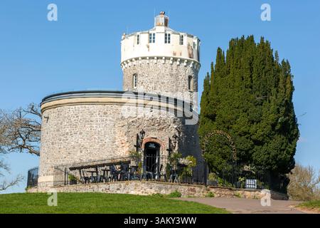 Clifton Observatory un moulin à vent historique avec tour d'observation, Clifton Down, Bristol, Angleterre, Royaume-Uni c 1766 Banque D'Images