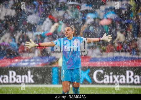 Barcelone, Espagne. 23 mars 2025. Misa Rodriguez célèbre la victoire à la ligue espagnole féminine, Liga F, match de football entre le FC Barcelone et Banque D'Images
