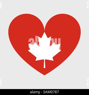 Icône drapeau du Canada. Vecteur officiel drapeau canadien isolé sur fond blanc Illustration de Vecteur