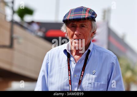 Sakhir, Bahreïn. 13 avril 2025. Jackie Stewart (GBR). 13.04.2025. Championnat du monde de formule 1, Rd 4, Grand Prix de Bahreïn, Sakhir, Bahreïn, jour de la course. Crédit : James Moy/Alamy Live News Banque D'Images