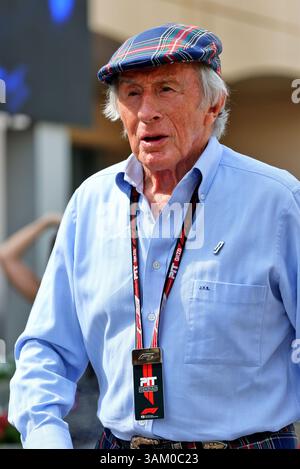 Sakhir, Bahreïn. 13 avril 2025. Jackie Stewart (GBR). 13.04.2025. Championnat du monde de formule 1, Rd 4, Grand Prix de Bahreïn, Sakhir, Bahreïn, jour de la course. Le crédit photo devrait se lire : XPB/Alamy Live News. Banque D'Images