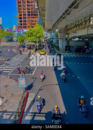 Taipei, Taiwan, angle élevé, chantier de construction, tours jumelles, projet d'immeuble de bureaux, scène de rue, district de Zhongzheng, Liming Banque D'Images