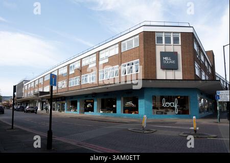 Mill Lane, centre-ville de Solihull, West Midlands, Angleterre, Royaume-Uni Banque D'Images