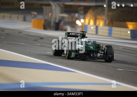 6 avril 2014 - Manama, BAHREÏN, BAHREÏN - Marcus ERICSSON, SWE, . Team Caterham F1, Caterham CT05, Renault Energy F1 2014,.BAHREÏN - MANAMA, circuit de Shakir - 06/04/2014 - Formula One, F1, formel 1 - image redevable (crédit image : © David McIntyre/ZUMAPRESS.com) Banque D'Images
