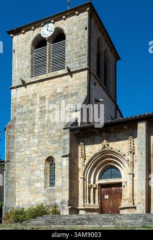 Grandval. Église Saint Pierre. Parc naturel régional du Livradois Forez. Puy de Dome. Auvergne Rhône Alpes. France Banque D'Images