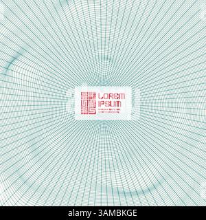 La structure en treillis. Arrière-plan scientifique ou technologique. La conception graphique. Une grille 3D Surface. Abstract Vector Illustration. Illustration de Vecteur