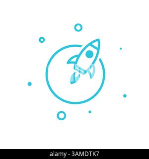 Icône d'espace, isolé sur fond blanc. À partir du jeu d'icônes bleues. Illustration de Vecteur