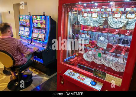 Bahamas, Norwegian Cruise Line NCL Breakaway Ship itinéraire de 11 jours des Caraïbes orientales, à bord de l'intérieur, salle de casino de jeu de jeu, Breakaway cas Banque D'Images