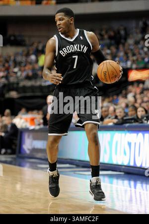 23 mars 2014 : Joe Johnson, garde des nets de Brooklyn, #7 lors d'un match NBA entre les nets de Brooklyn et les Mavericks de Dallas au American Airlines Center de Dallas, TX Brooklyn a battu Dallas 107-104(crédit image : © Albert Pena/Cal Sport Media/ZUMAPRESS.com) Banque D'Images