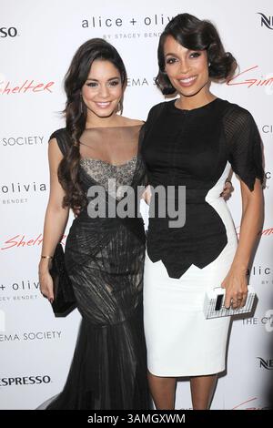 22 janvier 2014 - New York, NY, États-Unis - Vanessa Hudgens et Rosario Dawson assistent à un film Roadside attractions & Day 28 avec la projection de ''Gimme Shelter'' au Museum of Modern Art le 22 janvier 2014 à New York (crédit image : © Kristin Callahan - Ace Pictures/Ace Pictures/ZUMAPRESS.com) Banque D'Images