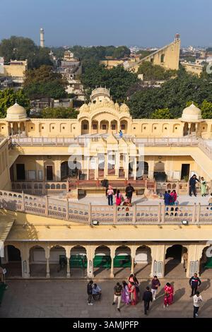 Hawa Mahal Palais des vents vue arrière Jaipur Rajasthan Inde Banque D'Images