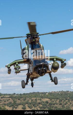 Eurocopter EC665 hélicoptère de combat antichar Tigre des forces aériennes de l'armée espagnole (FAMET) Banque D'Images