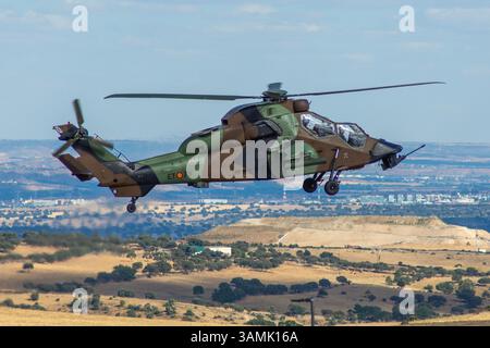 Eurocopter EC665 hélicoptère de combat antichar Tigre des forces aériennes de l'armée espagnole (FAMET) Banque D'Images