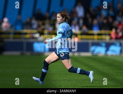 Manchester, Royaume-Uni. 13 avril 2025. Yui Hasegawa de Manchester City Women lors du match Manchester City Women vs Manchester United Women FA Cup à la City Football Academy de Manchester. Le crédit photo devrait se lire : Cody Froggatt/Sportimage crédit : Sportimage Ltd/Alamy Live News Banque D'Images