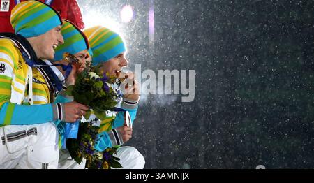18 février 2014 - Sotchi, Krasnodar Krai, Russie - Jeux olympiques d'hiver le 17 février à Sotchi, Russie. (Crédit image : © Daniel A. Anderson/ZUMAPRESS.com) Banque D'Images