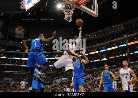 15 janvier 2014 Los Angeles, CA : Darren Collison des Clippers pendant le match de basket-ball NBA entre les Mavericks de Dallas et les Clippers de Los Angeles au Staples Center de Los Angeles John Green/CSM(crédit image : © John Green/Cal Sport Media/ZUMAPRESS.com) Banque D'Images