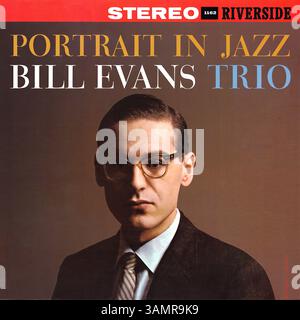 Bill Evans - Portrait in Jazz - couverture de disque vinyle vintage Banque D'Images