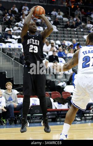 29 janvier 2014 : Khyle Marshall (23 ans), attaquant des Butler Bulldogs, en action lors du match de basket-ball de la NCAA entre les Butler Bulldogs et les Seton Hall Pirates au Prudential Center de Newark, New Jersey. Les Butler Bulldogs ont gagné 64-57.(image de crédit : © Chris Szagola/Cal Sport Media/ZUMAPRESS.com) Banque D'Images