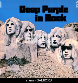 Deep Purple in Rock - couverture de disque vinyle vintage Banque D'Images