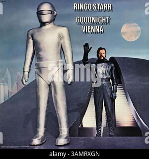 Ringo Starr - Goodnight Vienna - couverture de disque vinyle Vintage Banque D'Images