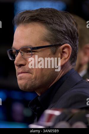 29 avril 2014 - Beverly Hills, Californie, U. S - Matt Damon, acteur et co-fondateur, Water.org lors de la conférence mondiale du Milken Institute 2014 qui s'est tenue le mardi 29 avril 2014 à l'hôtel Beverly Hilton à Beverly Hills, Californie. (Crédit image : © Prensa Internacional/ZUMAPRESS.com) Banque D'Images