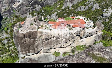 Monastère d'Agia Triada (Sainte Trinité), Météores, Grèce Banque D'Images
