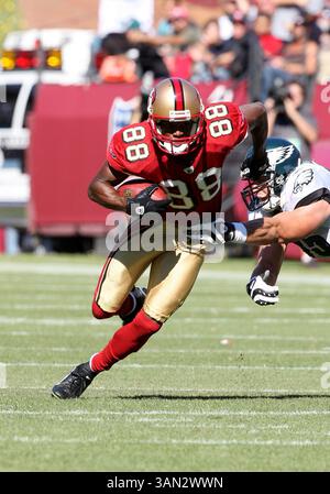 NFL : Eagles v. 49ers OCT 12, 2008..October 12, 2008 : WR #88 Isaac Bruce des San Francisco 49ers en action v. The Philadelphia Eagles au Candlestick Park à San Francisco, Californie. Les Eagles ont battu les 49ers 40-26...Greg Ashman/CSM (image crédit : © Cal Sport Media/ZUMA Press) Banque D'Images