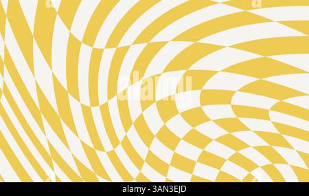 Ensemble d'arrière-plan à carreaux ondulé et déformé Illustration de Vecteur