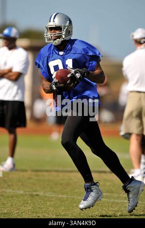 7 février 2008 - Kapolei, Hawaii..le récepteur des Cowboys de Dallas Terrell Owens attrape une passe lors des essais du Pro Bowl à l'école secondaire Kapolei, Kapolei Hawaii..Steve Kajihiro/CSM (crédit image : © Steve Kajihiro/Cal Sport Media) Banque D'Images