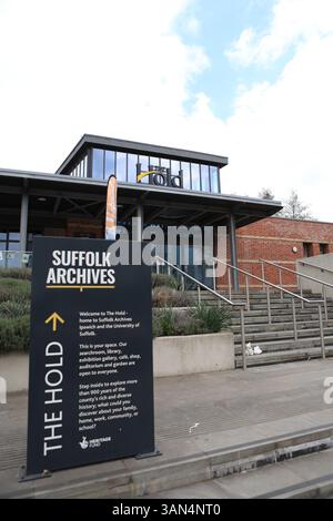 Archives du Hold Suffolk Ipswich Suffolk UK Banque D'Images