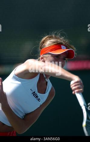 11 mars 2005 : Daniela Hantuchova (SVK) lors du Pacific Life Open à Indian Wells, CA (crédit image : © PHOTOGRAPHER/Cal Sport Media) Banque D'Images