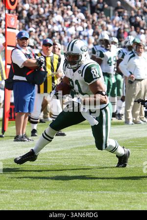 NFL : Raiders v. jets OCT 19, 2008..October 19, 2008 : TE #81 Dustin Keller des jets de New York en action v. The Oakland Raiders au Oakland-Alameda County Coliseum à Oakland, Californie. Les Raiders ont battu les jets en OT 16-13...Greg Ashman/CSM (image crédit : © Cal Sport Media/ZUMA Press) Banque D'Images
