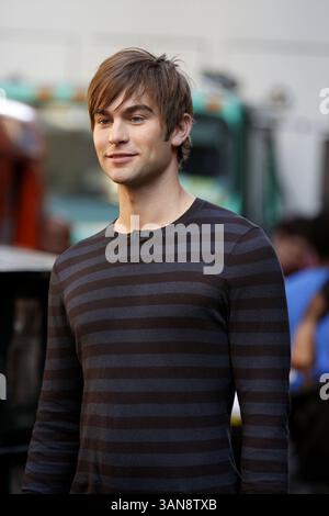 18 septembre 2008, l'acteur New-yorkais Chace Crawford était sur le plateau de l'émission télévisée 'Gossip Girl' dans le centre de Manhattan le 18 septembre 2008 à New York (crédit image : © Sharkpixs/ZUMA Press) Banque D'Images
