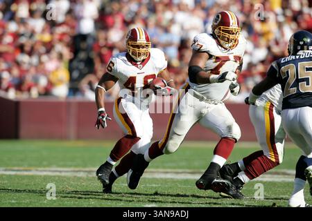 12 octobre 2008 - Landover, Maryland..Washington Redskins Running back Ladell Betts en action contre les nouveaux Louis Rams. Louis Rams a battu les Redskins de Washington 19-17 au Fedex Field à Landover, Maryland...photo Â© Eric Espada/CSM (crédit image : © Cal Sport Media/ZUMA Press) Banque D'Images