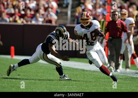 12 octobre 2008 - Landover, Maryland..Washington Redskins Running back Ladell Betts en action contre les nouveaux Louis Rams. Louis Rams a battu les Redskins de Washington 19-17 au Fedex Field à Landover, Maryland...photo Â© Eric Espada/CSM (crédit image : © Cal Sport Media/ZUMA Press) Banque D'Images
