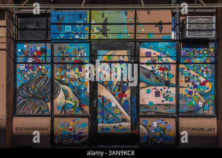 Street art à Albuquerque, Nouveau Mexique Banque D'Images
