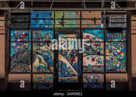 Street art à Albuquerque, Nouveau Mexique Banque D'Images
