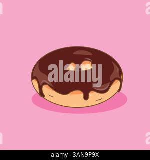 illustration vectorielle de dessin animé donut Illustration de Vecteur