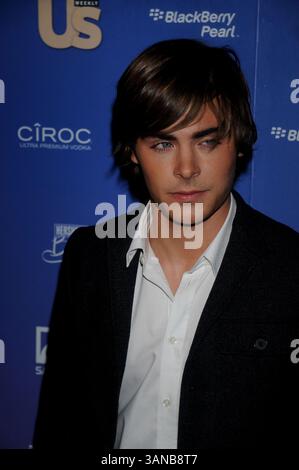 21 octobre 2008. New York City . L'acteur Zac Efron arrive à US Weekly's 2008 Hot Hollywood issue Celebration qui se tient aux Skylight Studios le 21 octobre 2008 à New York. (Crédit image : © Sharkpixs/ZUMA Press) Banque D'Images