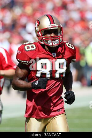 NFL : 49ers v. Patriots OCT 5, 2008..October 5, 2008 : WR #88 Isaac Bruce des 49ers de San Francisco en action v. The New England Patriots au Candlestick Park à San Francisco, Californie. Les Patriotes ont battu les 49ers 30 à 21...Greg Ashman/CSM (image crédit : © Cal Sport Media/ZUMA Press) Banque D'Images